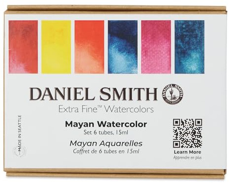 DANIEL SMITH Extra feine Aquarellfarbe, 6 Stück, Maya, 15 ml Tuben