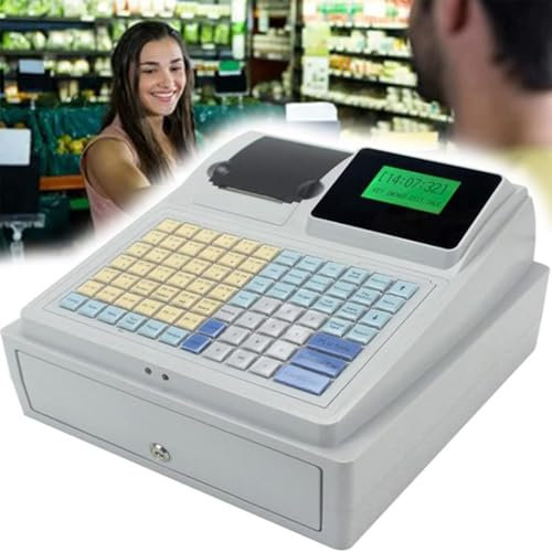DHMYDPDZ Elektronische Registrierkasse,Mit Quittungskasse Mit Schlüssel,8 Digitale LED Registrierkasse Einzelhandel Kassen Für Kleine Unternehmen, einzelhandel, Restaurants