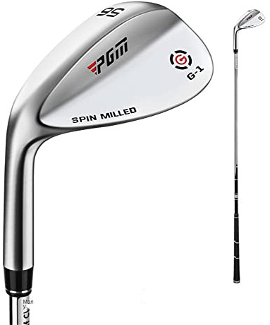 Club de Golf gaucher Sand Wedge 56/60 degrés pour Hommes et Femmes - Sports compensés de Club de Golf en Acier Inoxydable de qualité supérieure (56D (Argent),Left)