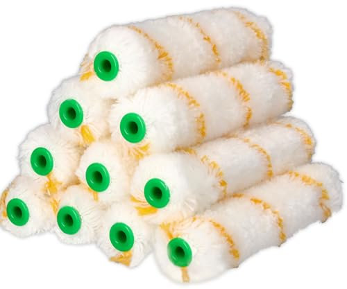 ToolSpace 10x Malerrolle 15cm Farbrollen Fassaden Malerrollen Polyacryl Hohe Farbaufnahmekapazität Profi Farbwalze für Dispersions Acryl Latex Silikon Silikatfarbe Fassadenwalze für Fassadenfarbe DIY