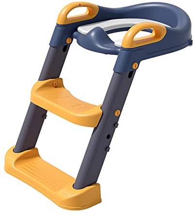 Töpfchentraining Toilettensitze mit Vorderer Spritzschutz, Verstellbarer Stuhlleiter Töpfchen Leiter Sitze mit PVC -Weichpolster, Toilettentrainer für Mädchen