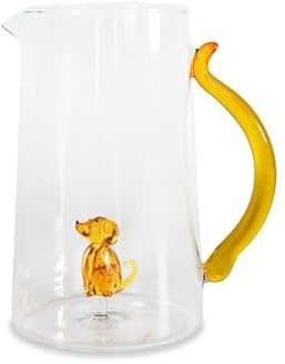 Wd Lifestyle - Carafe en verre borosilicate 1,5 litre avec décoration intérieure (chien)