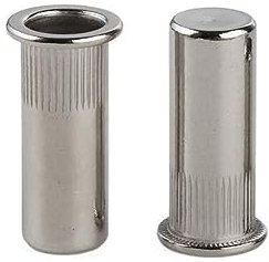 Écrous à rivets filetés à tête plate, 20 pièces, écrous à rivets à tête plate, inserts filetés aveugles scellés en acier inoxydable, écrou hermétique étanche à extrémité fermée(M8)