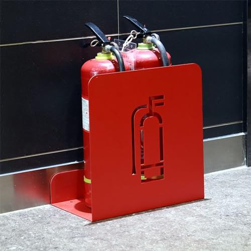 Extintor de incendios con señal indicadora, funda decorativa de soldadura de hierro para seguridad contra incendios, soporte tipo C