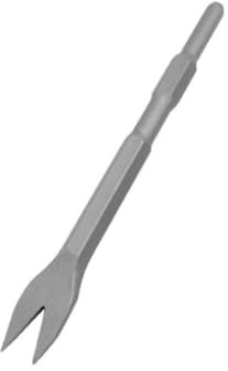 Tidevib Scalpello a martello elettrico SDS largo, scalpello piatto e a V per piastrelle con manico esagonale per rimozione di muri di cemento e mattoni, larghezza 115 mm