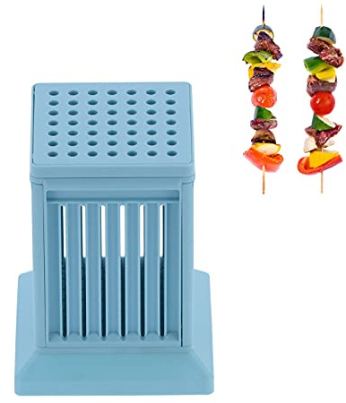 Produttore di spiedini di carne, produttore di 49 fori, stand spiedini shish kebab maker strumento per la produzione di spiedini per la cucina esterna
