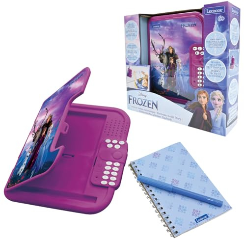 Lexibook - Frozen, Diario Segreto elettronico con Penna e quaderno Inclusi, interattivo, Password, funzioni Divertenti, Effetti sonori, Viola/Blu, SD50FZLXB