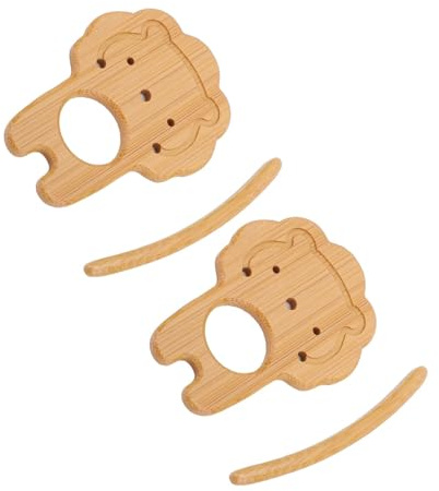 Ycauty Broche en Bois en Forme D'animal, élégante, Rustique, Décorative, pour Robe, Pull, écharpe, Châle, 2 Pièces