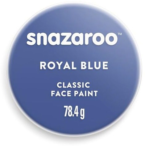 Snazaroo 1175344 barnsmink, hudvänlig vattenbaserad ansiktssmink, vattenbaserad vattenbeständig, parabenfri, 75 ml kruka – klarblå