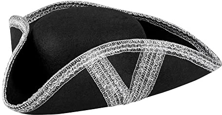 Boland - Chapeau pirate, pour adultes, boucanier, capitaine, chapeau tricorne