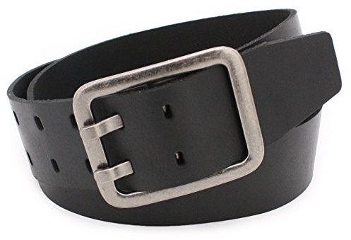 Vascavi Ledergürtel, Vollleder Gürtel, Büffelleder, Jeansgürtel, ca. 5 cm Mode, Hosengürtel, Made in Germany (105 cm Gesamtlänge 115 cm)