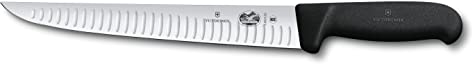 Victorinox Fibrox Stechmesser, Kullenschliff, Extra Scharfe Klinge, Rostfreier Stahl, Spülmaschinengeeignet, Swissmade