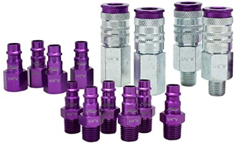 Milton S-314VKIT Kit, 14pc Hi-Flo V style 1/4, Purple