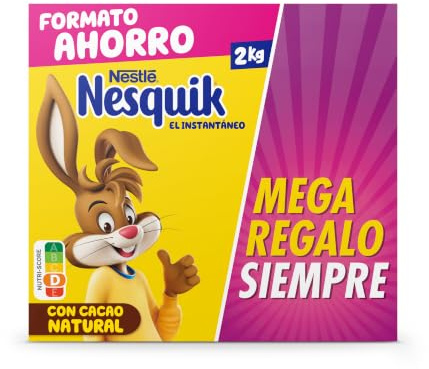 Nesquik Cacao Soluble Instantáneo 4x2kg | Cacao soluble instantáneo en formato familiar grande, ideal para consumo frecuente