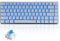 AK33 USB-Kabelgebundene Mechanische Gaming-Tastatur, 80% Blaue Schalter Keyboard mit Blaue-LED-Hintergrundbeleuchtung, 82 Tasten Anti-Ghosting-Metallpanel für PC, Mac und Laptop-Weiß