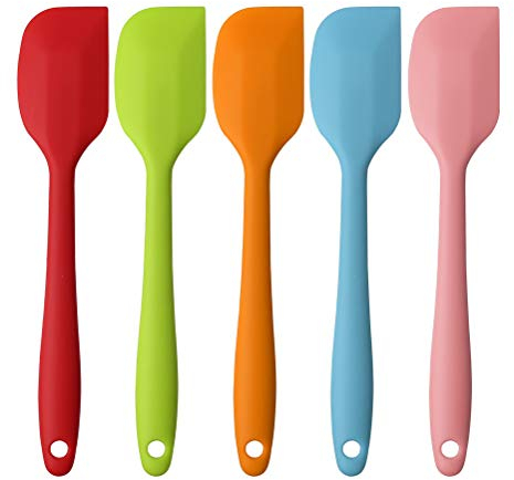 5 Pieces Silicone Spatula, 500°F Heat Resistant Rubber Spatulas Non-Stick Baking Spatula Silicone Kitchen Utensils for Cooking, Baking and Mixing (21cm / 8.2inch)