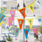 De tela arcoíris Feliz cumpleaños - 3m | Guirnalda de bandera triangular 100% algodón, para niños, niñas, adultos, decoraciones de fiesta de cumpleaños reutilizables para interiores o exteriores