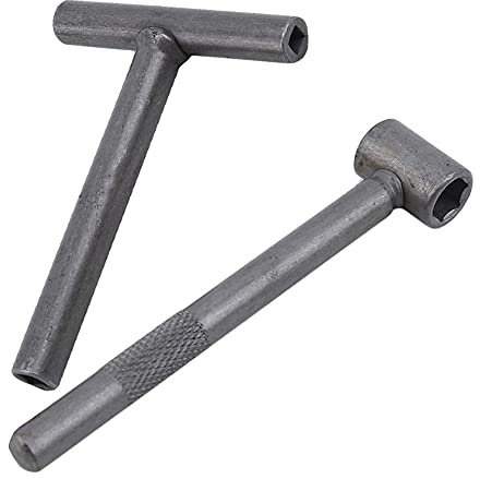 ANCLLO Llave de reparación de tornillo de la válvula del motor de la motocicleta Scooter que ajusta la llave inglesa cuadrada hexagonal herramienta del agujero