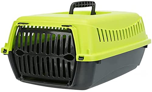 Trixie - Transportbox Capri – Größe XXS (26 × 25 × 39 cm) – Material: Kunststoff – Farbe: Grau/Grün