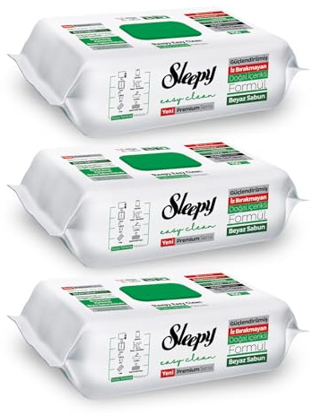 Sleepy Multi-Purpose Household Cleaning Wipe - Glass, Toilet, Carpet, Rug, Table, Chair, Washbasin,Electronic Goods andmore, Surface Cleaning Towel-parapen-SLS-No Chlorine – 3*100Pcs