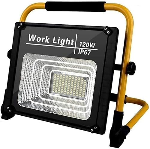 AAOTE Proyector Led IP67 120W Luz de Trabajo LED | Proyectores Recargables para la iluminación del jardín del Sitio de construcción | Carga USB