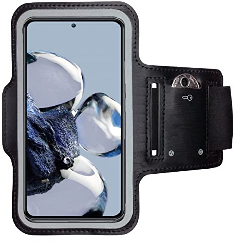 CoverKingz Brassard de Sport pour Xiaomi 12T /12T Pro - Brassard pour Smartphone, Accessoire de Sport avec Poche pour Les clés 12T /12T Pro - Accessoire Sport, Brassard téléphone Portable Noir