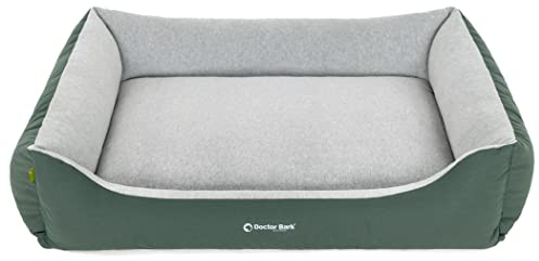 Doctor Bark Hundebett Grosse Hunde - Hundekorb Waschbar - Flauschig, Weich und Kuschelig - Robust und Strapazierfähig - Made in Germany - GreenLabel (XL - 110x85 cm, Grün)