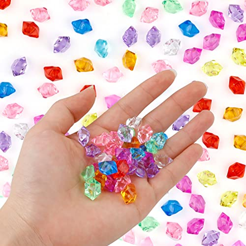 LNSYSNS Edelsteine für Kinder, 1000 Stück Dekosteine, Edelsteine Bunt für Vasen, Dekosteine, Aquariumdekorationen, Partydekorationen, Performance-Requisiten