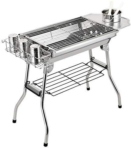 Edelstahl Outdoor Barbecue Grills Holzkohle Outdoor Klappgestell Haushalt Kochen Picknick Grill Camping Werkzeuge