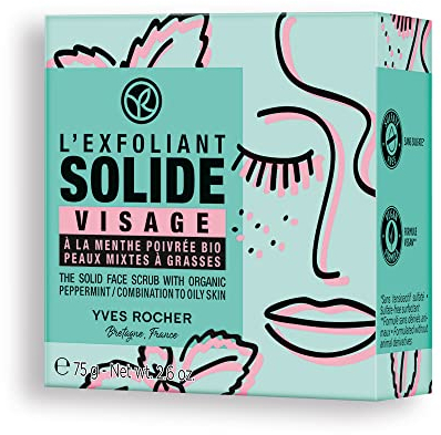 Yves Rocher I Love My Planet Festes Gesichtspeeling 75gr | Verfeinert das Hautbild, entfernt Talg und mattiert