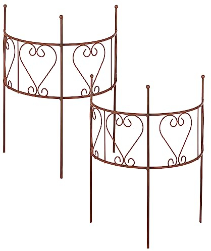 Nordstern® Staudenhalter Pflanzenstütze Rost 2er Pack - 30 x 41 cm