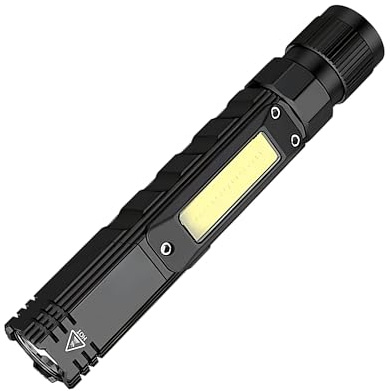 Milkystreet LED COB Taschenlampe Arbeitslampe Pannenleuchte Notfallleuchte Inspektionslampe mit Magnet, Stroboskop, Rotlicht, USB wiederaufladbar, Arbeit, Outdoor, Camping, Wandern, Notfälle