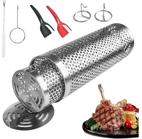 Acciaio Inossidabile Universale Rosticceria, Versatili Portatile Griglie Per Barbecue, Ottimo Per Pesce, Verdure, Spiedini, Frutta, Noci,Style1