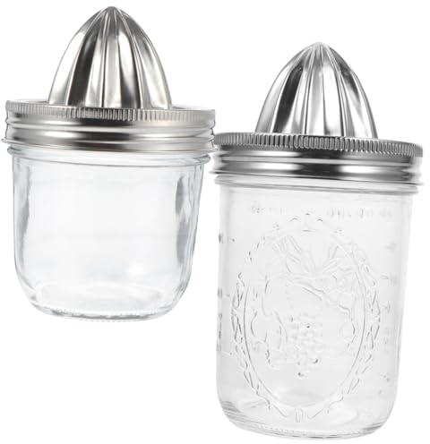Alipis 2pezzi Spremiagrumi Manuale in Acciaio Coperchio Per Spremere Agrumi e Arance Per Uso Domestico e Portatile