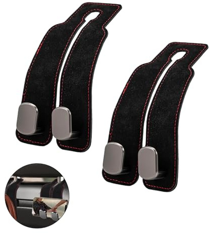 NCCHDZSW Auto Lagerung Haken 2 Stück Kopfstützenhalterung Auto Haken Auto Haken Kopfstütze Universal Auto Haken Kopfstützen Haken für Handtaschen Regenschirme Taschen