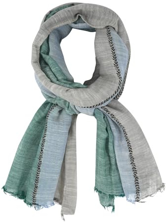 DAMILY Herren Schal Winter scarf Schals Gestreiftes herrenschal Halstuch | winterschal herren Leichte und warme Baumwoll-Leinen-gestreifter Schal Männer