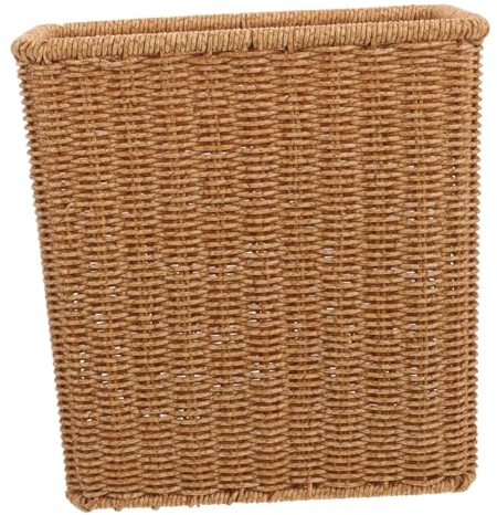 VOSAREA Corbeille Tressée Multifonction Pour Déchets Poubelle Sans Couvercle Robuste Panier Rangement Pratique Pour Chambre Cuisine Et Bureau Style Nordique Design Fin Et Résistant
