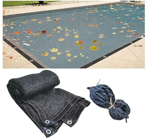 Laubnetz-Poolabdeckung für Schwimmbäder, feinmaschige Schwimmbad-Blattnetzabdeckung, langlebig, gewebtes Polyethylen-Material – leicht und einfach zu verstauen (Größe: 40 x 100 cm)