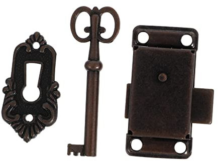 AUTSUPPL Serrature Antiche Per Mobili in Lega Di Zinco, 2 Set Chiavi, Adatte Per Cassetti Di Legno e Armadietti Finitura Vintage