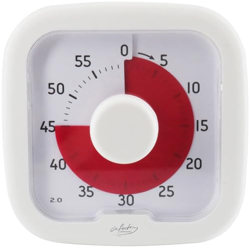Minuteur visuel 60 min - coloris blanc [infactory]