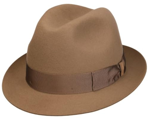 Borsalino Marengo Trilby Haarfilzhut Fedora Filzhut Herrenhut Damen/Herren - Made in Italy mit Ripsband Frühling-Sommer Herbst-Winter Winter