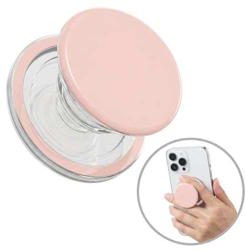 KAHZOR 1 Stück Magnetischer Griff Rosa, Pop-socket, Klappbarer Ständer & Griff, Handygriff, für Smartphone/Tablet, Handy Fingerhalterung