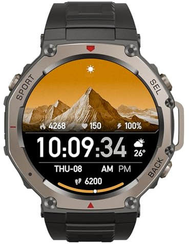 vexl Cavinoo GPS Sports Smartwatch Bluetooth Calling 5ATM Waterproof (Black)