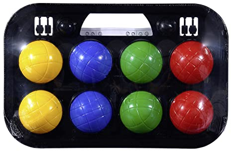 Simba 107401391 - Boccia Spiel Tragekorb, 8 Kugeln 7x8cm, 2 Zielkugeln