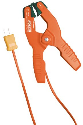 Extech TP200 Type K Pipe Clamp Temperature Probe, 0.25-1.5in