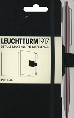LEUCHTTURM1917 304637 Pen Loop Stiftschlaufe, Selbstklebend, Schwarz