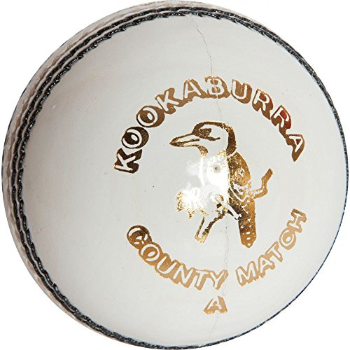 KOOKABURRA County Match - Palla da cricket, 155,9 g, colore: Bianco