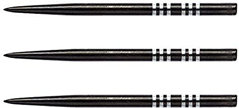 Spezialist Dartpunkte - Schwarzes langes Rillen - 3 Sätze pro Packung