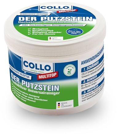 COLLO MULTITOP Bio Putzstein Universalreiniger I Chemiefreier Allzweckreiniger I Badreiniger für Duschen, Schuhreiniger, Topfreiniger, Felgenreiniger