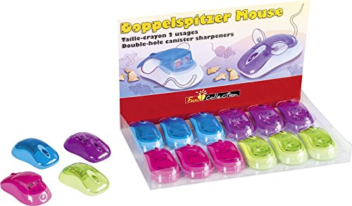Brunnen Doppelspitzer 'Computer Mouse' (8,6 x 4,7 cm) - Hellblau